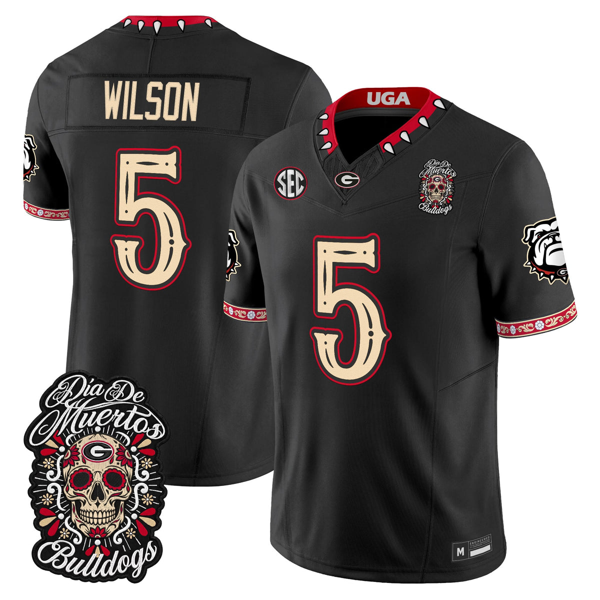 Georgia Bulldogs Día de los Muertos Vapor Limited Jersey - Stitched
