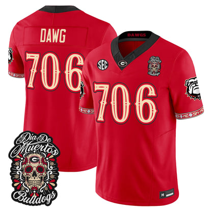 Georgia Bulldogs Día de los Muertos Vapor Limited Jersey - Stitched