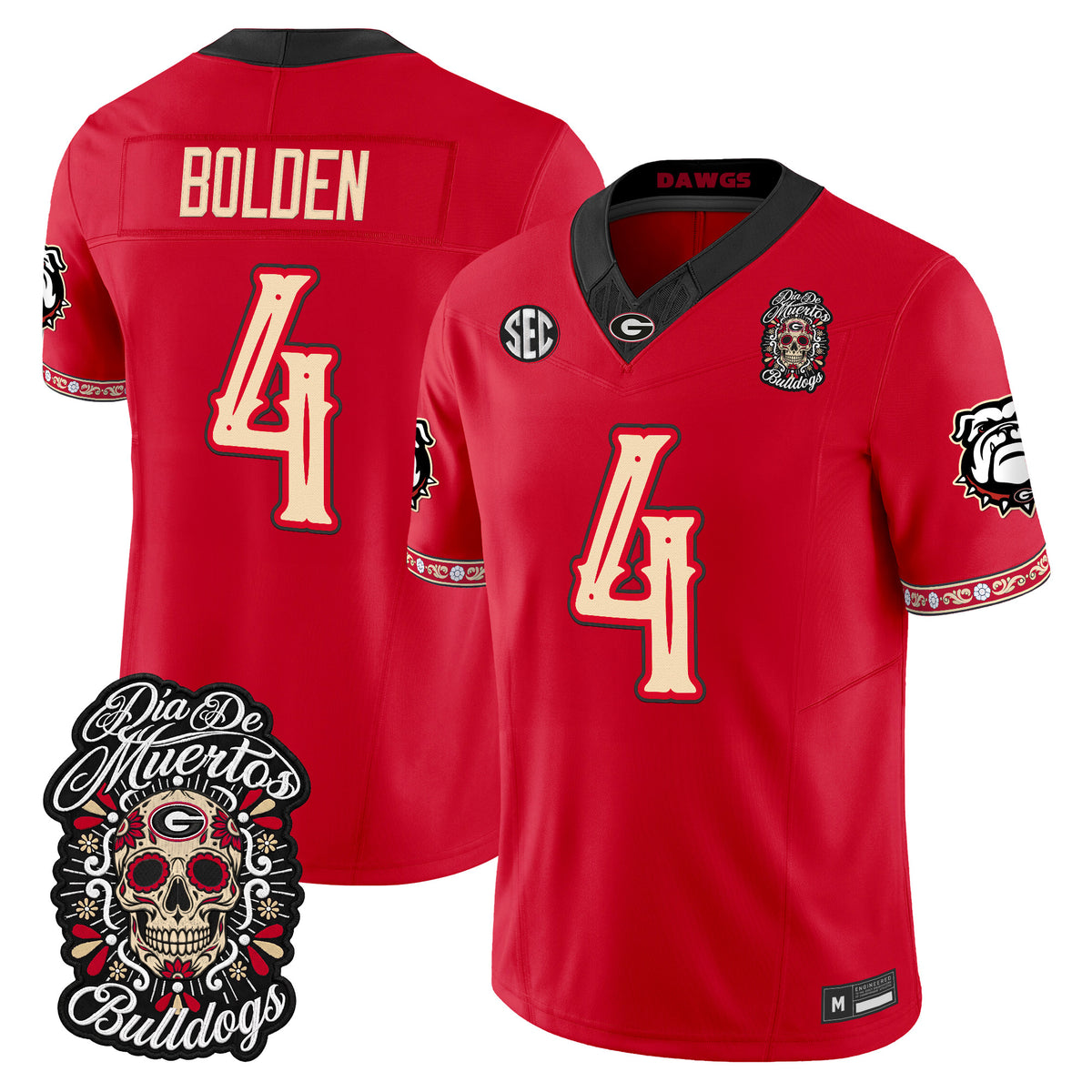 Georgia Bulldogs Día de los Muertos Vapor Limited Jersey - Stitched