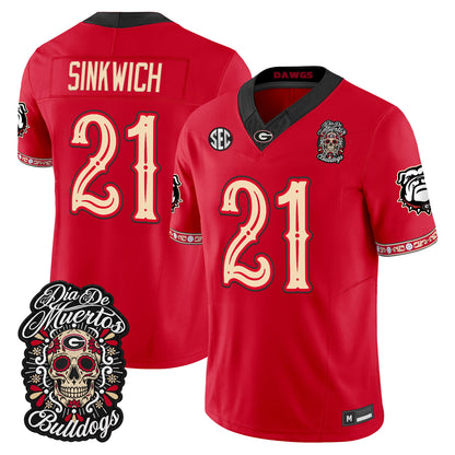 Georgia Bulldogs Día de los Muertos Vapor Limited Jersey - Stitched