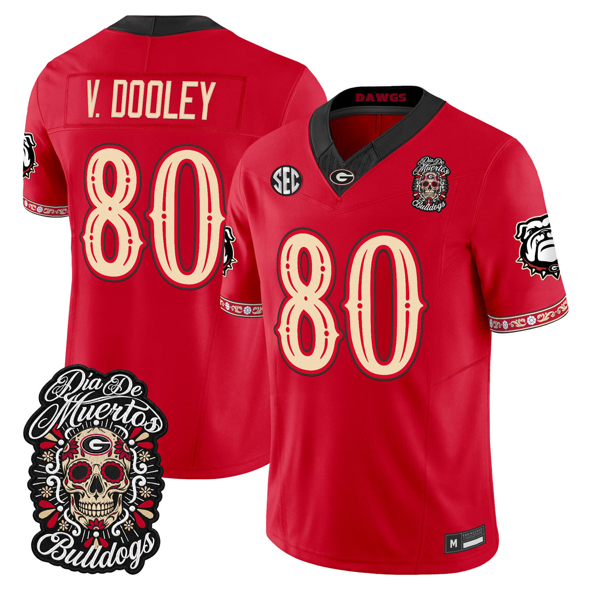 Georgia Bulldogs Día de los Muertos Vapor Limited Jersey - Stitched