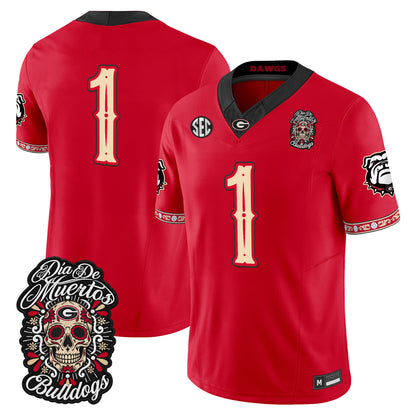 Georgia Bulldogs Día de los Muertos Vapor Limited Jersey - Stitched
