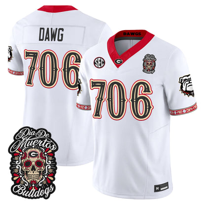 Georgia Bulldogs Día de los Muertos Vapor Limited Jersey - Stitched