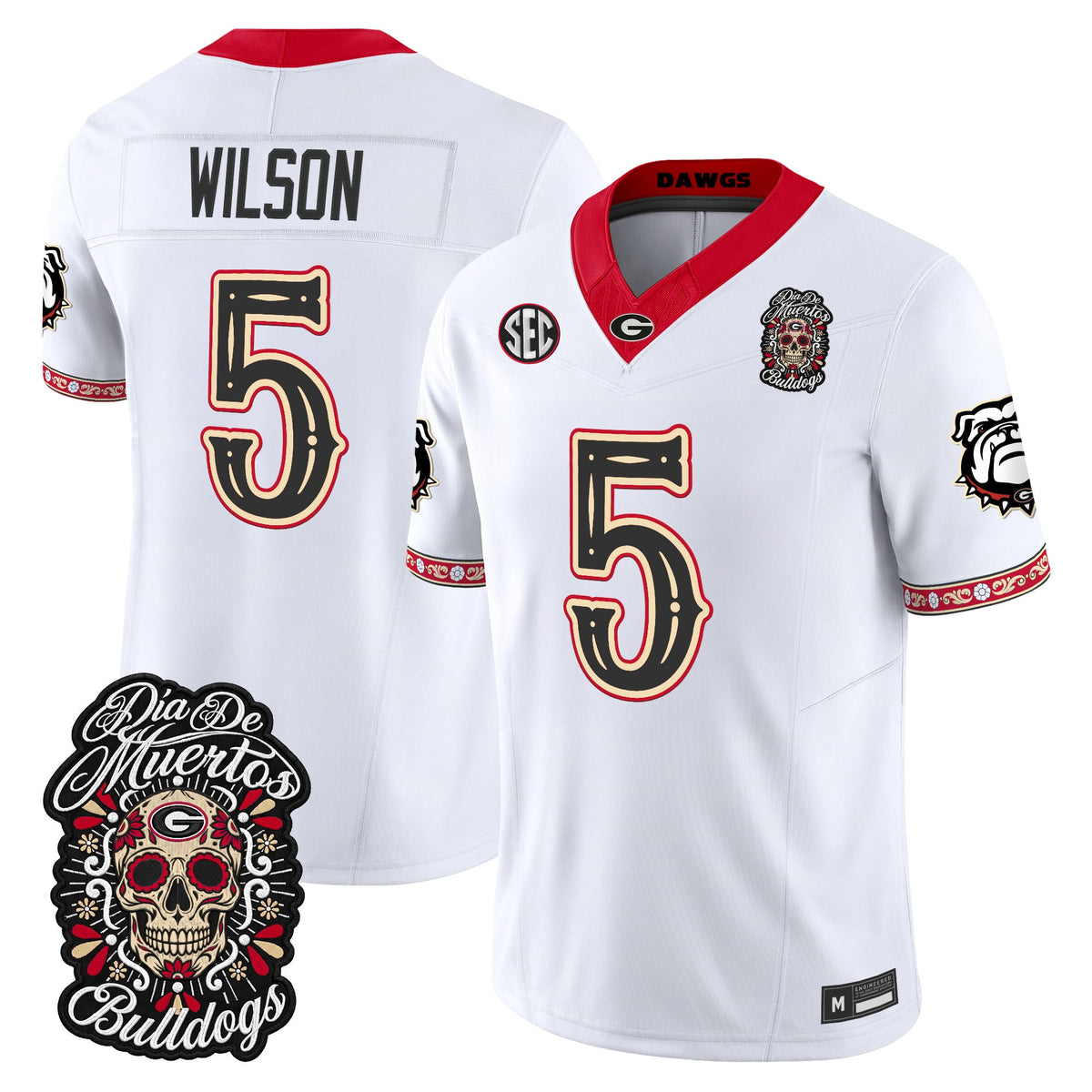Georgia Bulldogs Día de los Muertos Vapor Limited Jersey - Stitched