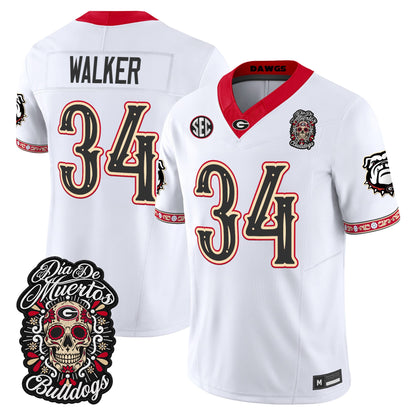Georgia Bulldogs Día de los Muertos Vapor Limited Jersey - Stitched