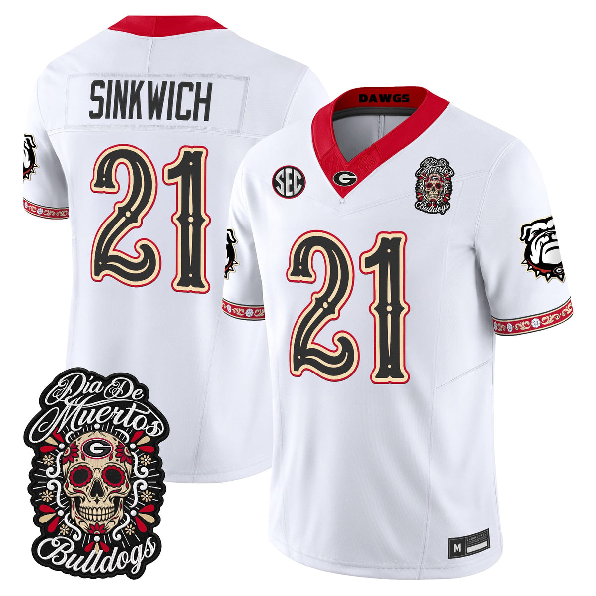 Georgia Bulldogs Día de los Muertos Vapor Limited Jersey - Stitched