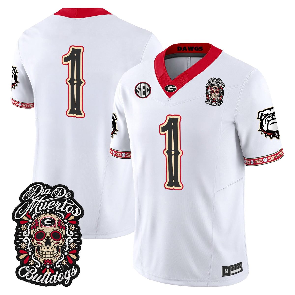 Georgia Bulldogs Día de los Muertos Vapor Limited Jersey - Stitched