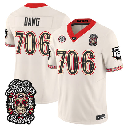 Georgia Bulldogs Día de los Muertos Vapor Limited Jersey - Stitched