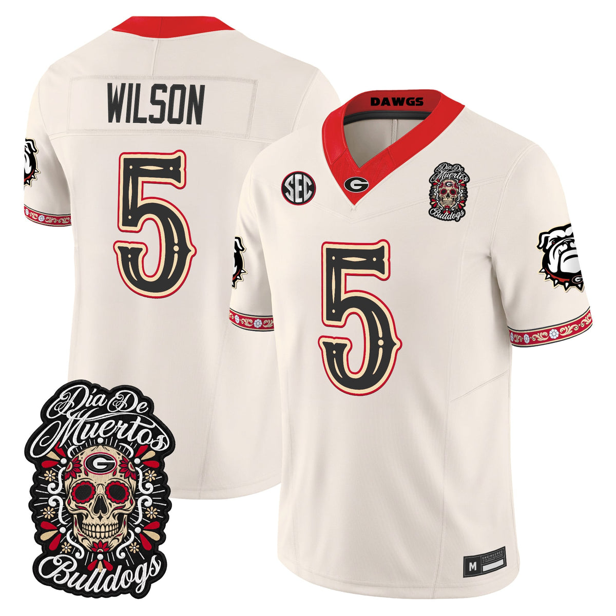 Georgia Bulldogs Día de los Muertos Vapor Limited Jersey - Stitched