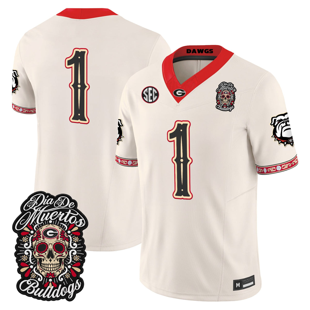 Georgia Bulldogs Día de los Muertos Vapor Limited Jersey - Stitched