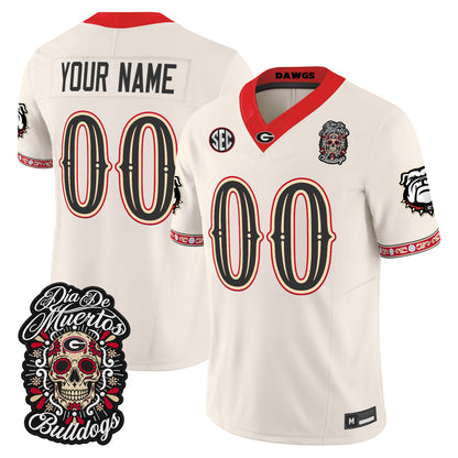Georgia Bulldogs Día de los Muertos Vapor Limited Custom Jersey - Stitched