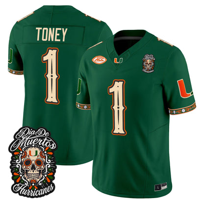 Miami Hurricanes Día de los Muertos Vapor Limited Jersey - Stitched