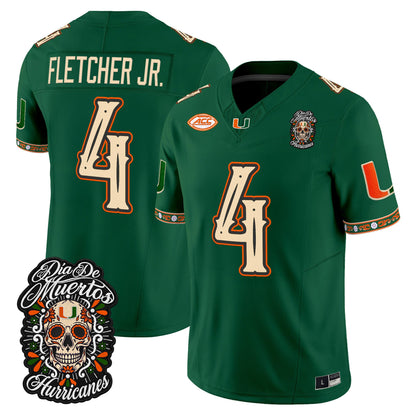 Miami Hurricanes Día de los Muertos Vapor Limited Jersey - Stitched