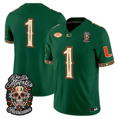 Miami Hurricanes Día de los Muertos Vapor Limited Jersey - Stitched