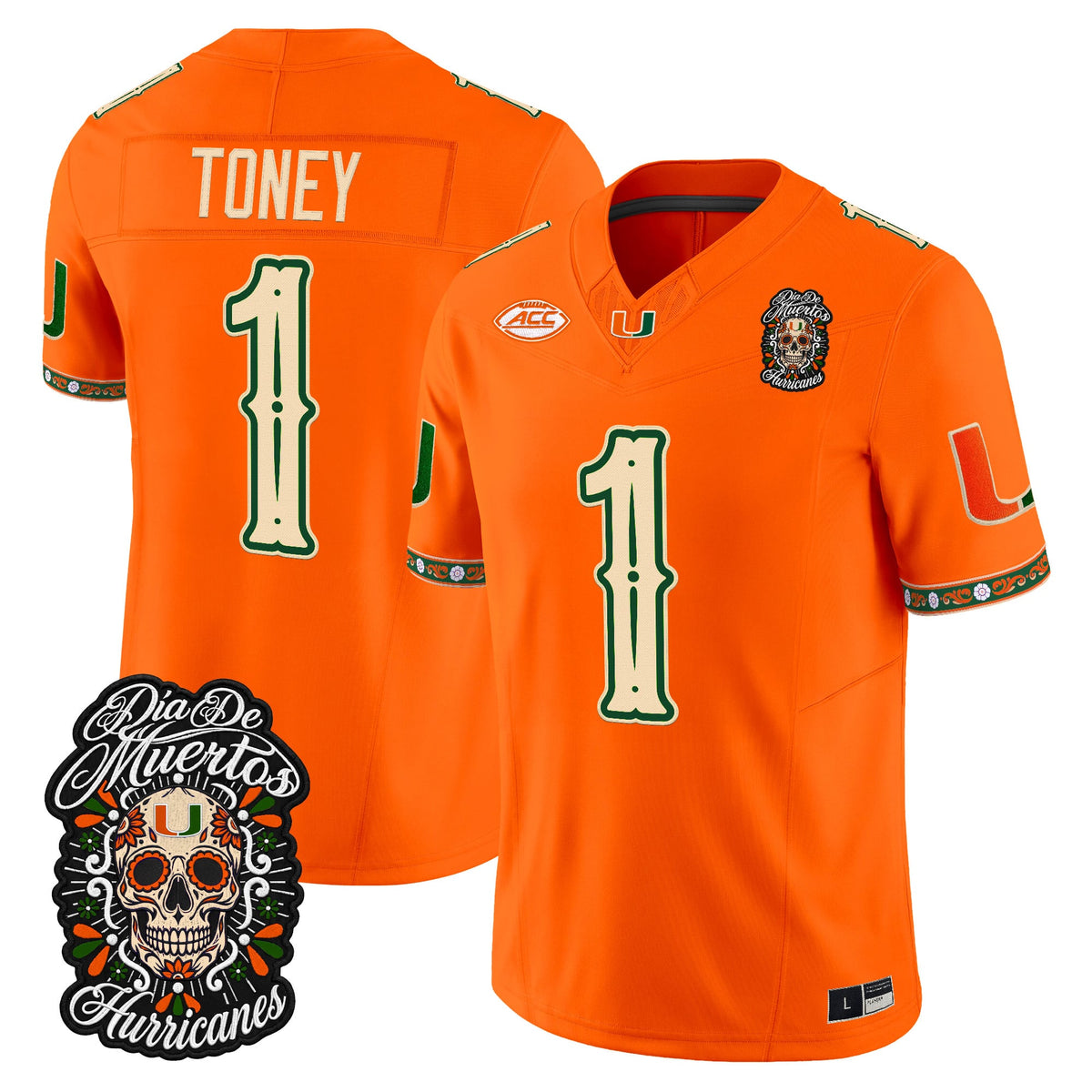 Miami Hurricanes Día de los Muertos Vapor Limited Jersey - Stitched