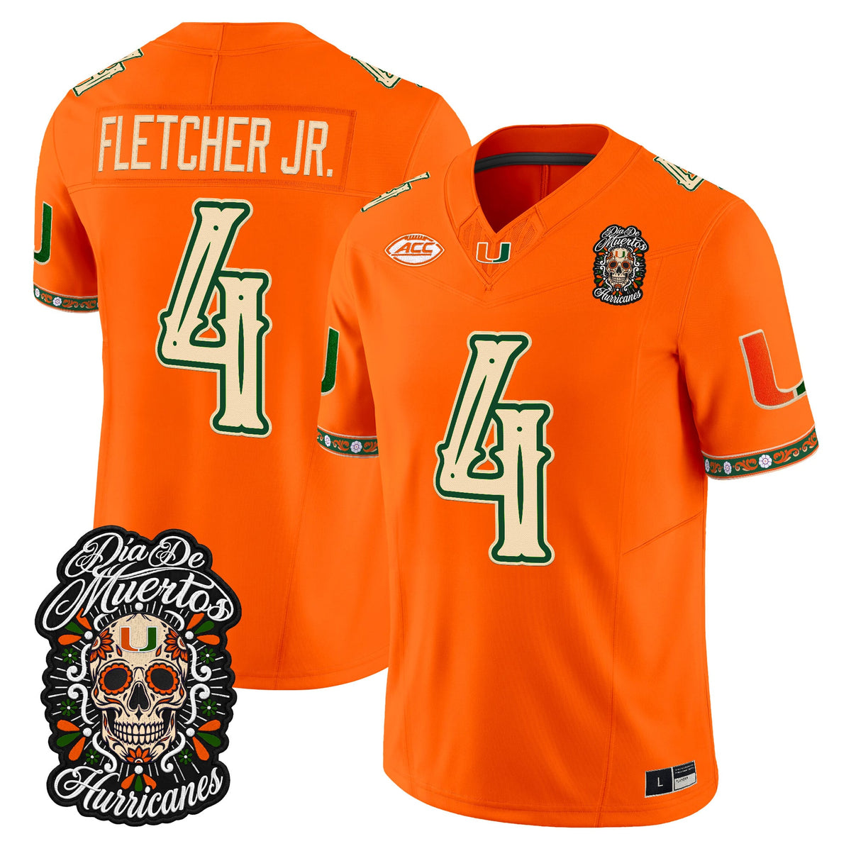 Miami Hurricanes Día de los Muertos Vapor Limited Jersey - Stitched