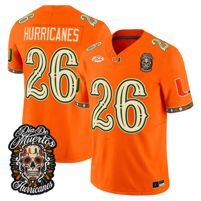 Miami Hurricanes Día de los Muertos Vapor Limited Jersey - Stitched