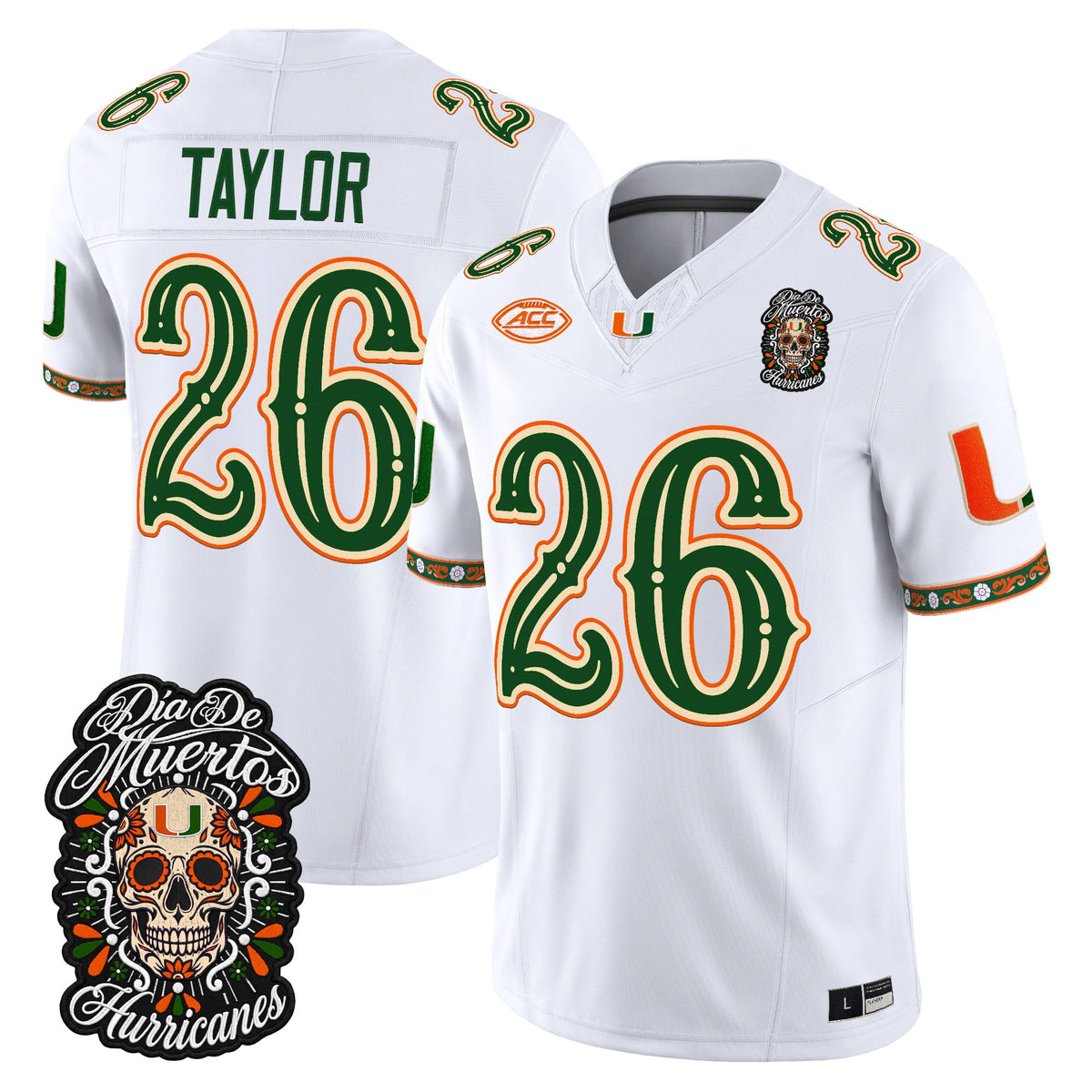 Miami Hurricanes Día de los Muertos Vapor Limited Jersey - Stitched