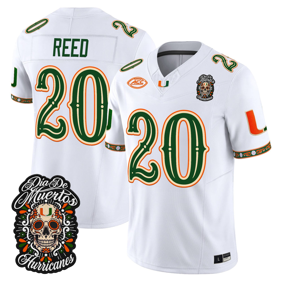 Miami Hurricanes Día de los Muertos Vapor Limited Jersey - Stitched
