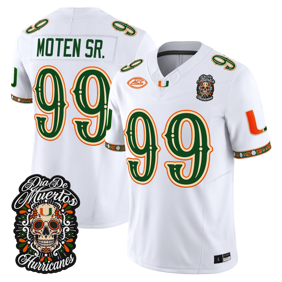 Miami Hurricanes Día de los Muertos Vapor Limited Jersey - Stitched