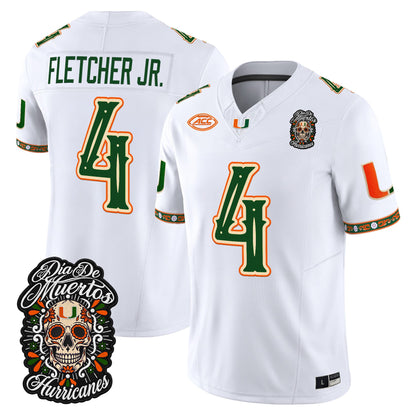 Miami Hurricanes Día de los Muertos Vapor Limited Jersey - Stitched