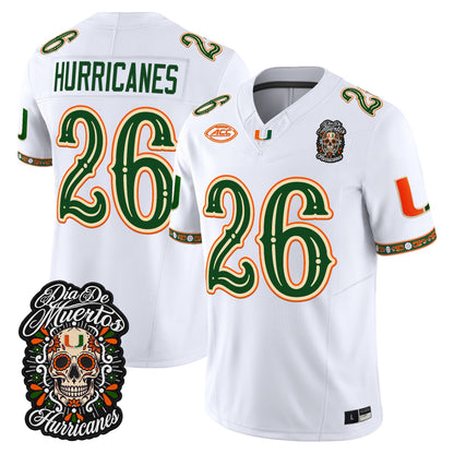 Miami Hurricanes Día de los Muertos Vapor Limited Jersey - Stitched
