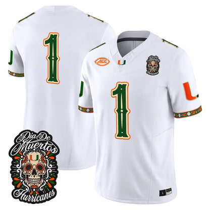 Miami Hurricanes Día de los Muertos Vapor Limited Jersey - Stitched