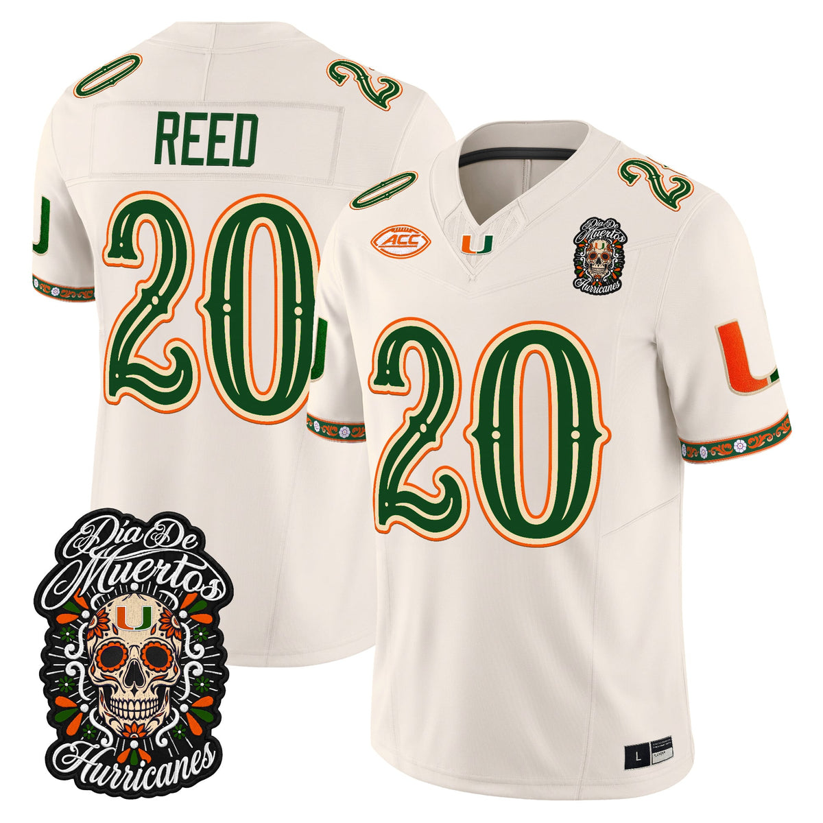 Miami Hurricanes Día de los Muertos Vapor Limited Jersey - Stitched