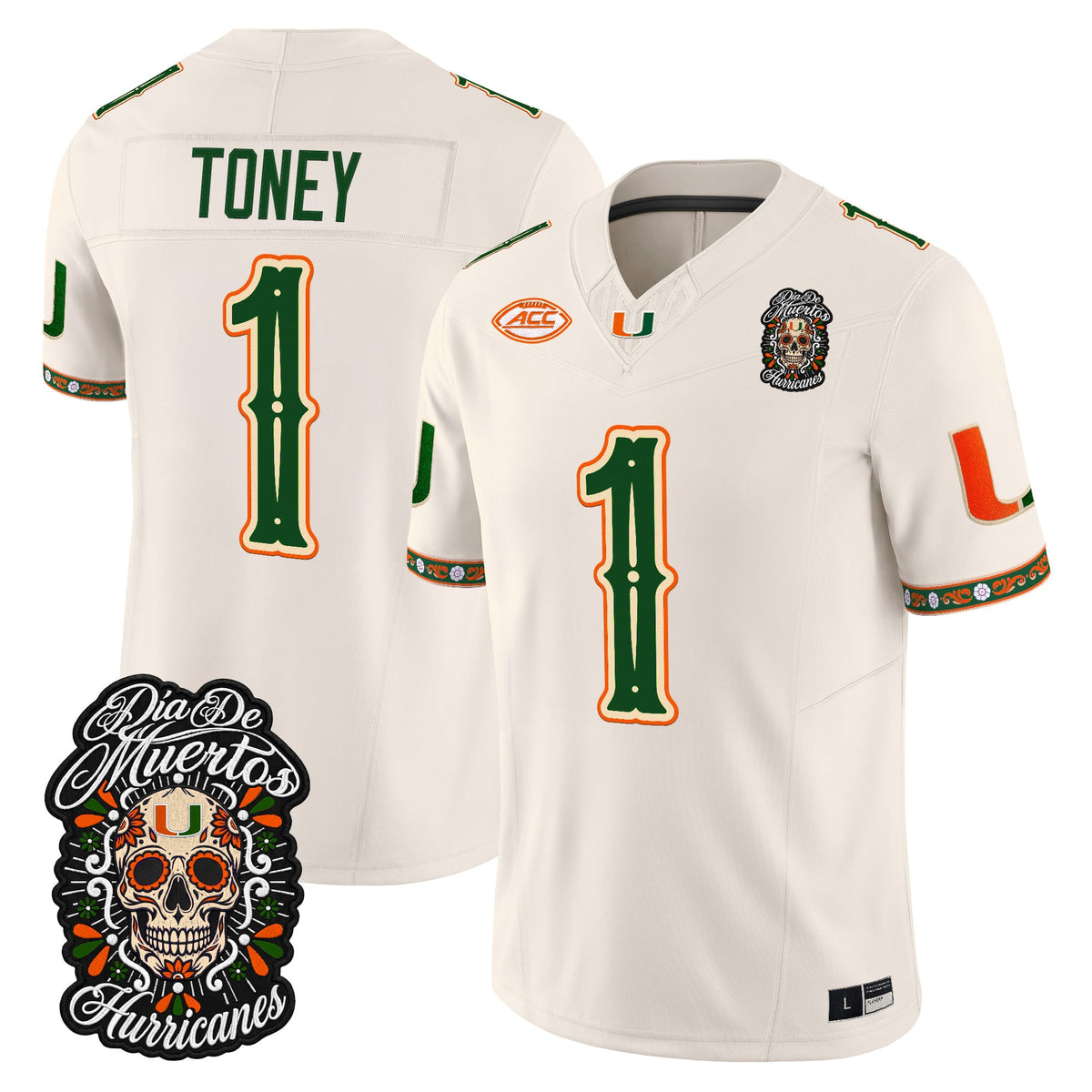Miami Hurricanes Día de los Muertos Vapor Limited Jersey - Stitched