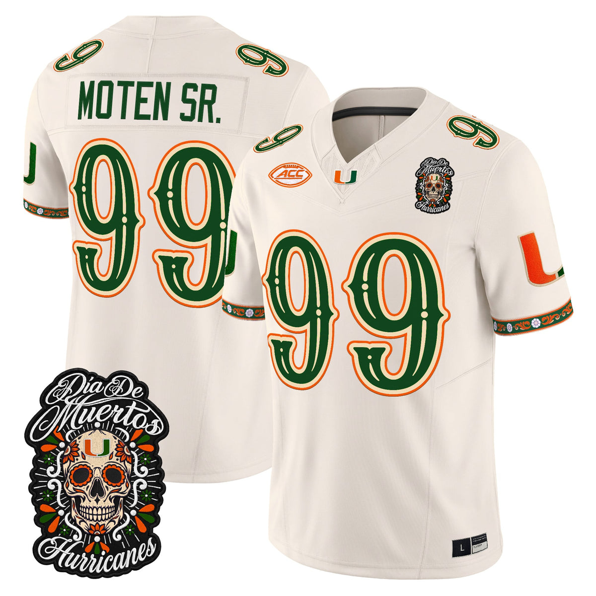Miami Hurricanes Día de los Muertos Vapor Limited Jersey - Stitched