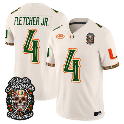 Miami Hurricanes Día de los Muertos Vapor Limited Jersey - Stitched
