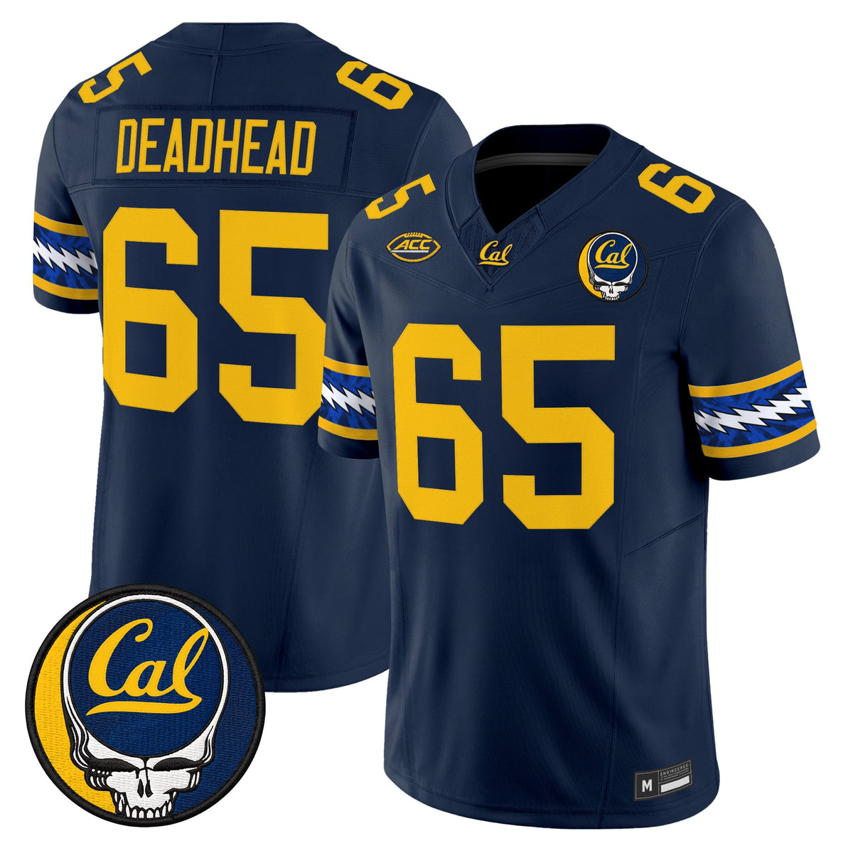 California Golden Bears x Grateful Dead Vapor Limited Jersey - Stitched