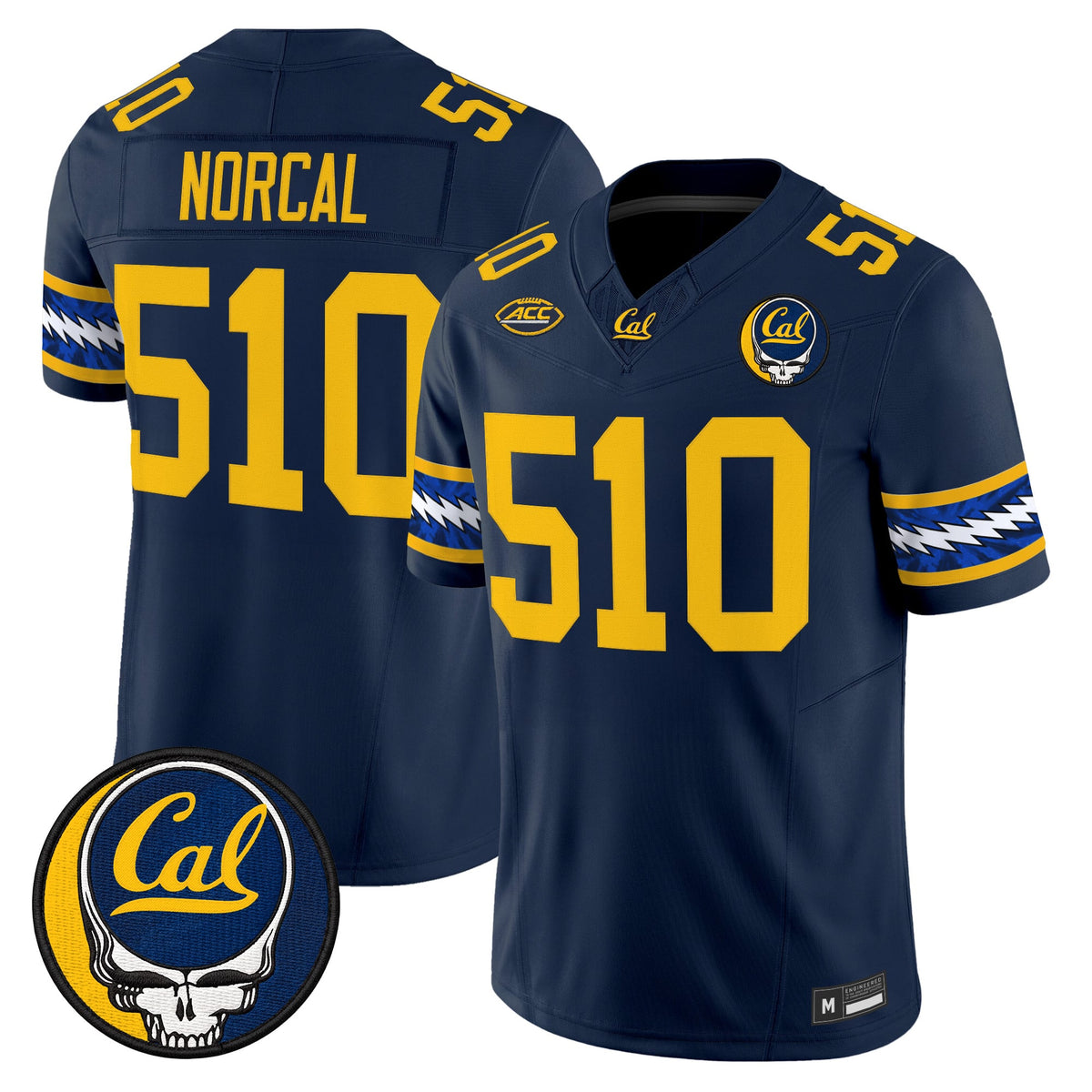 California Golden Bears x Grateful Dead Vapor Limited Jersey - Stitched