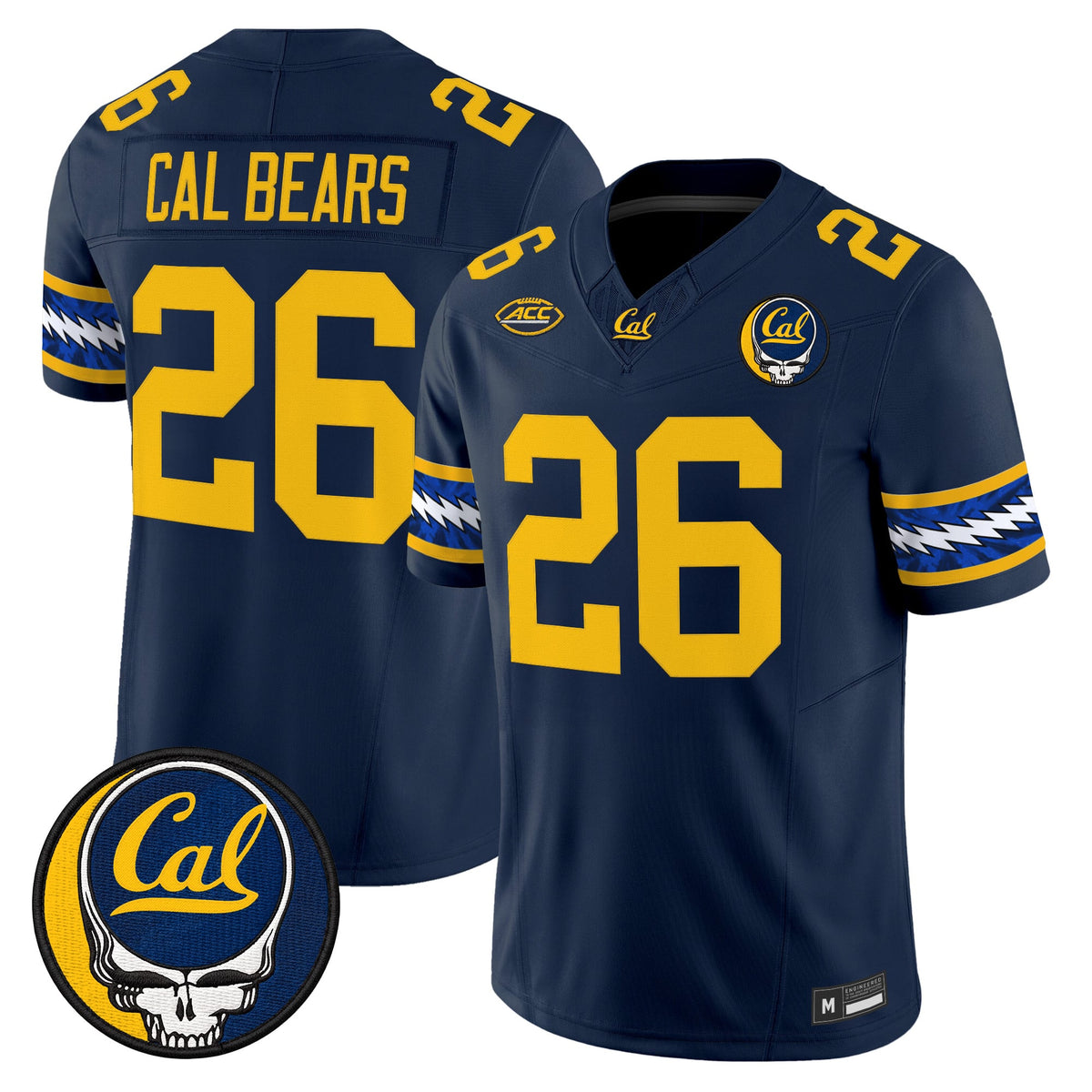 California Golden Bears x Grateful Dead Vapor Limited Jersey - Stitched