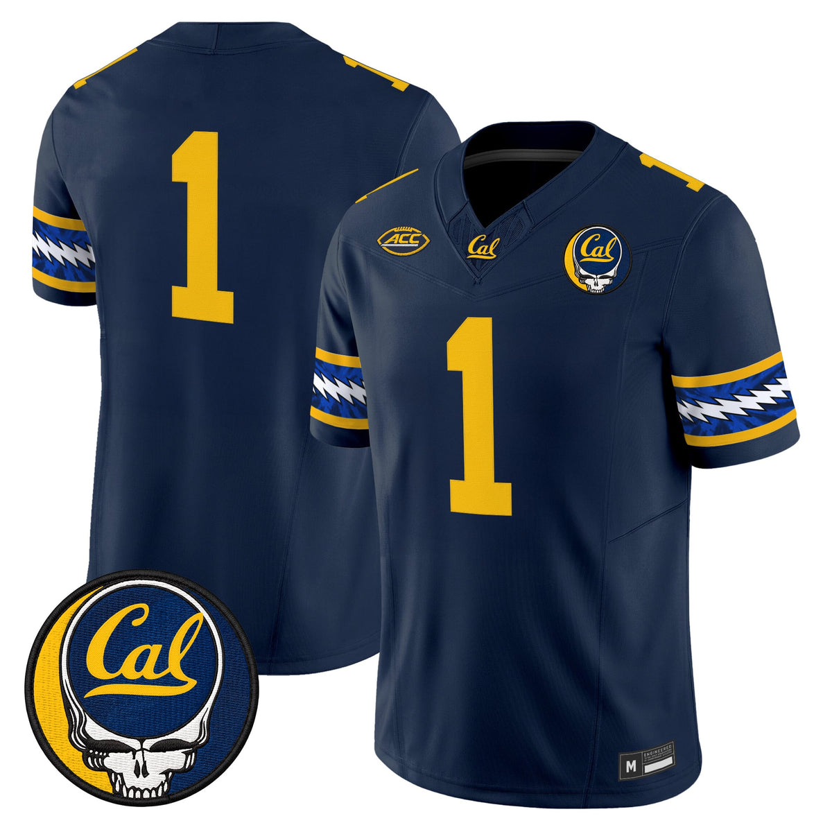 California Golden Bears x Grateful Dead Vapor Limited Jersey - Stitched