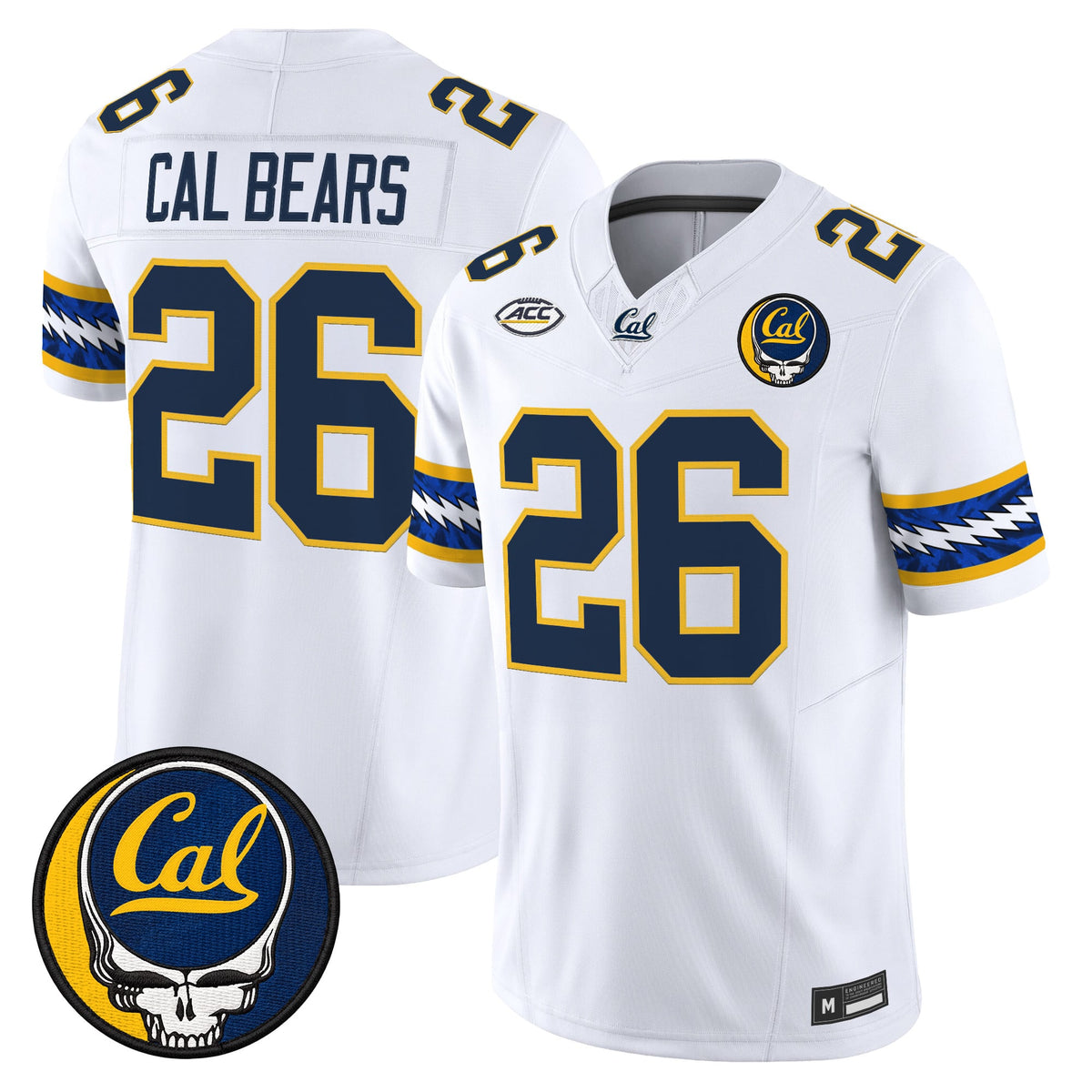 California Golden Bears x Grateful Dead Vapor Limited Jersey - Stitched