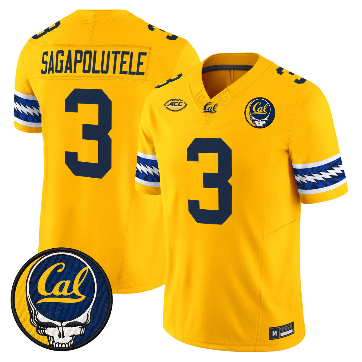 California Golden Bears x Grateful Dead Vapor Limited Jersey - Stitched