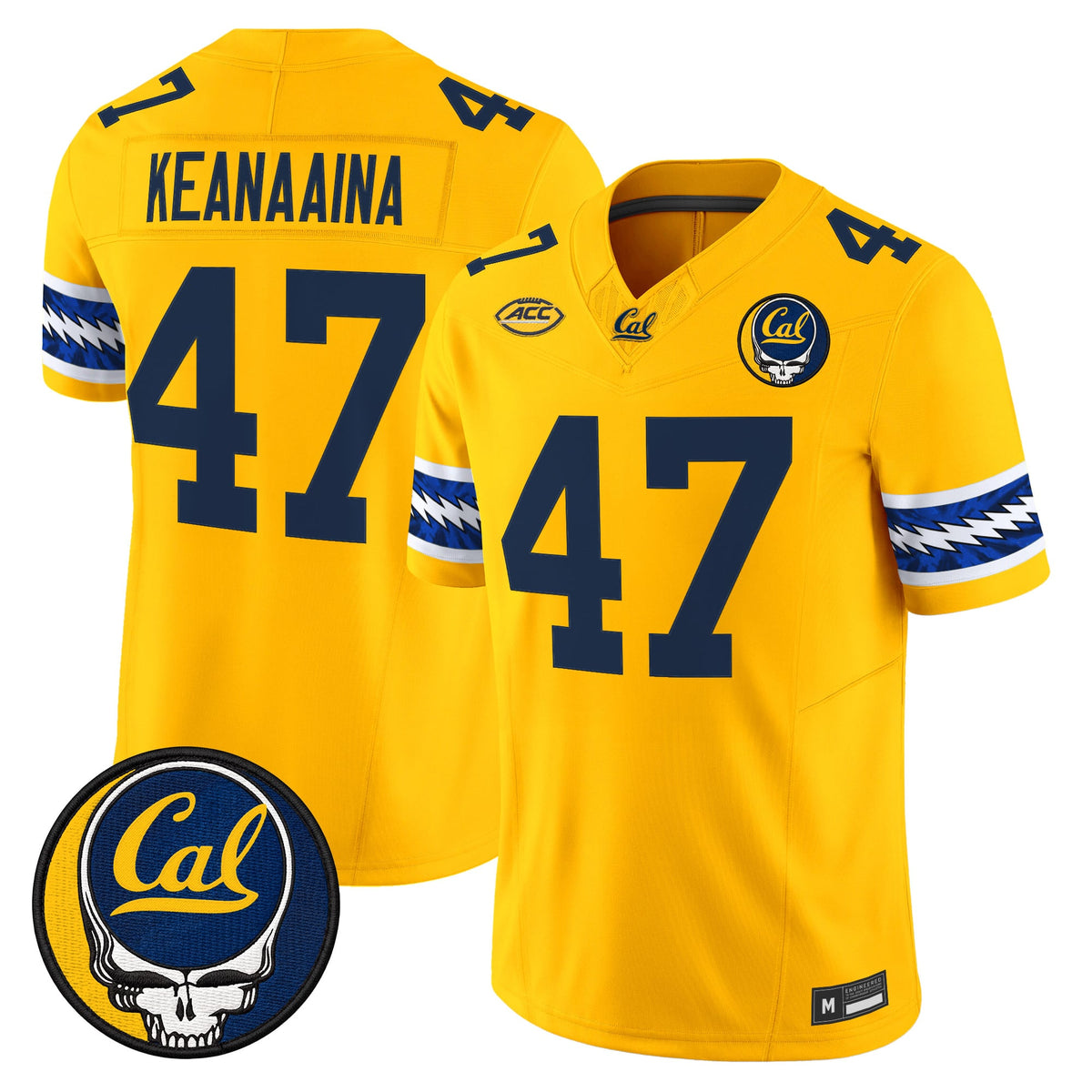 California Golden Bears x Grateful Dead Vapor Limited Jersey - Stitched