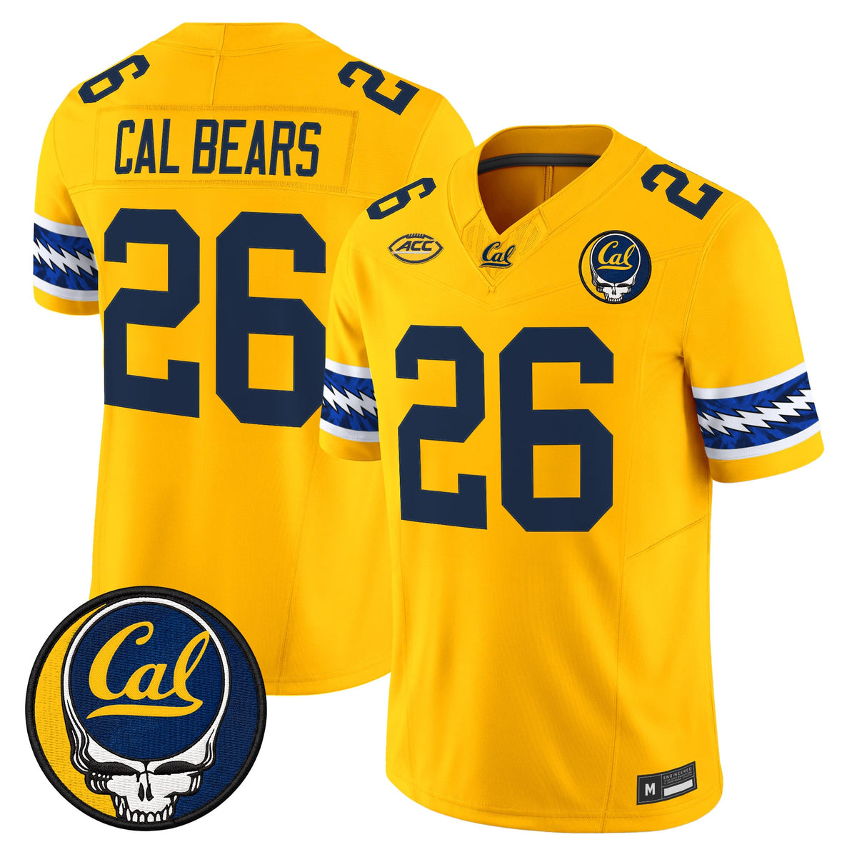 California Golden Bears x Grateful Dead Vapor Limited Jersey - Stitched
