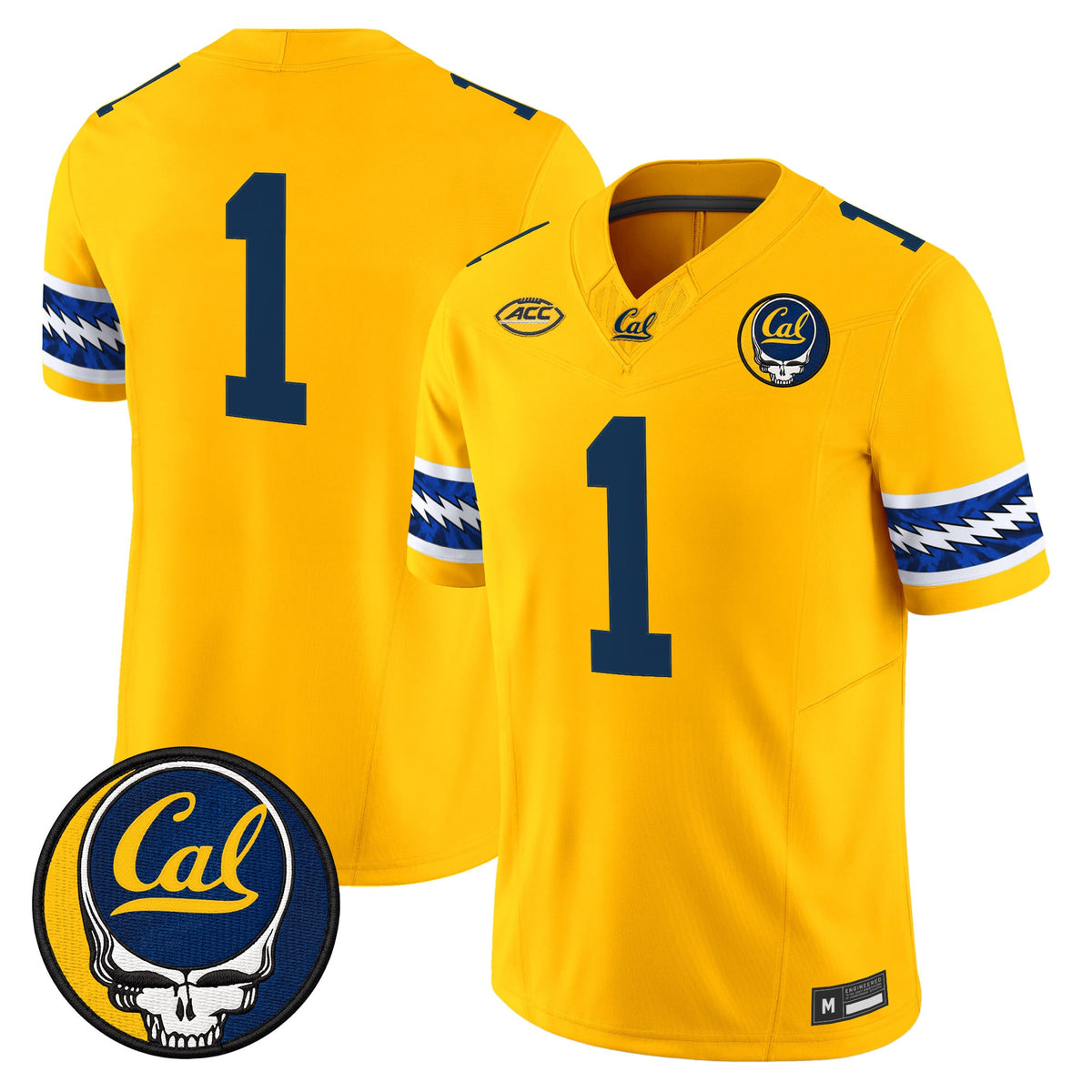California Golden Bears x Grateful Dead Vapor Limited Jersey - Stitched