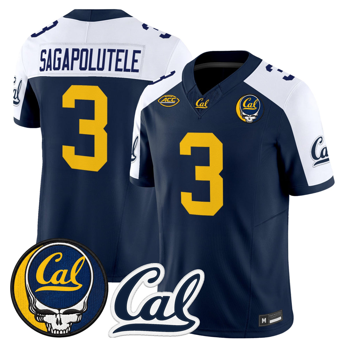 California Golden Bears x Grateful Dead Vapor Limited Jersey - Stitched