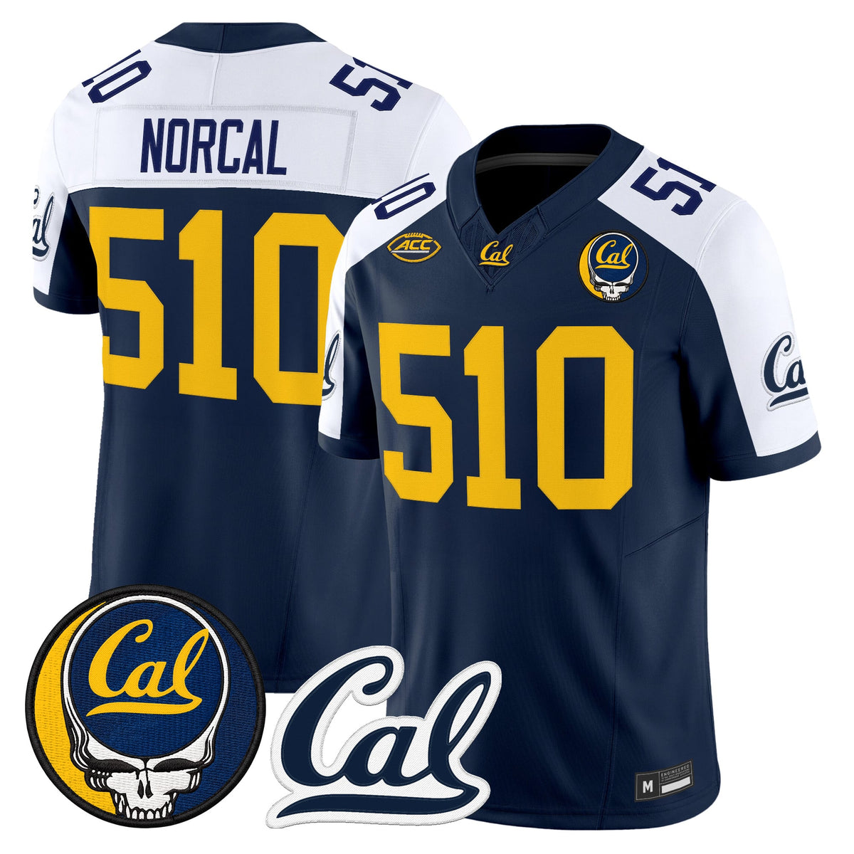 California Golden Bears x Grateful Dead Vapor Limited Jersey - Stitched