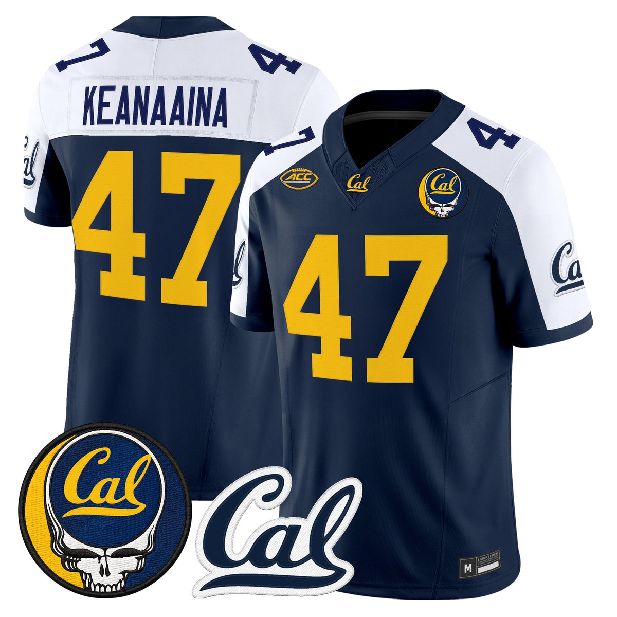 California Golden Bears x Grateful Dead Vapor Limited Jersey - Stitched