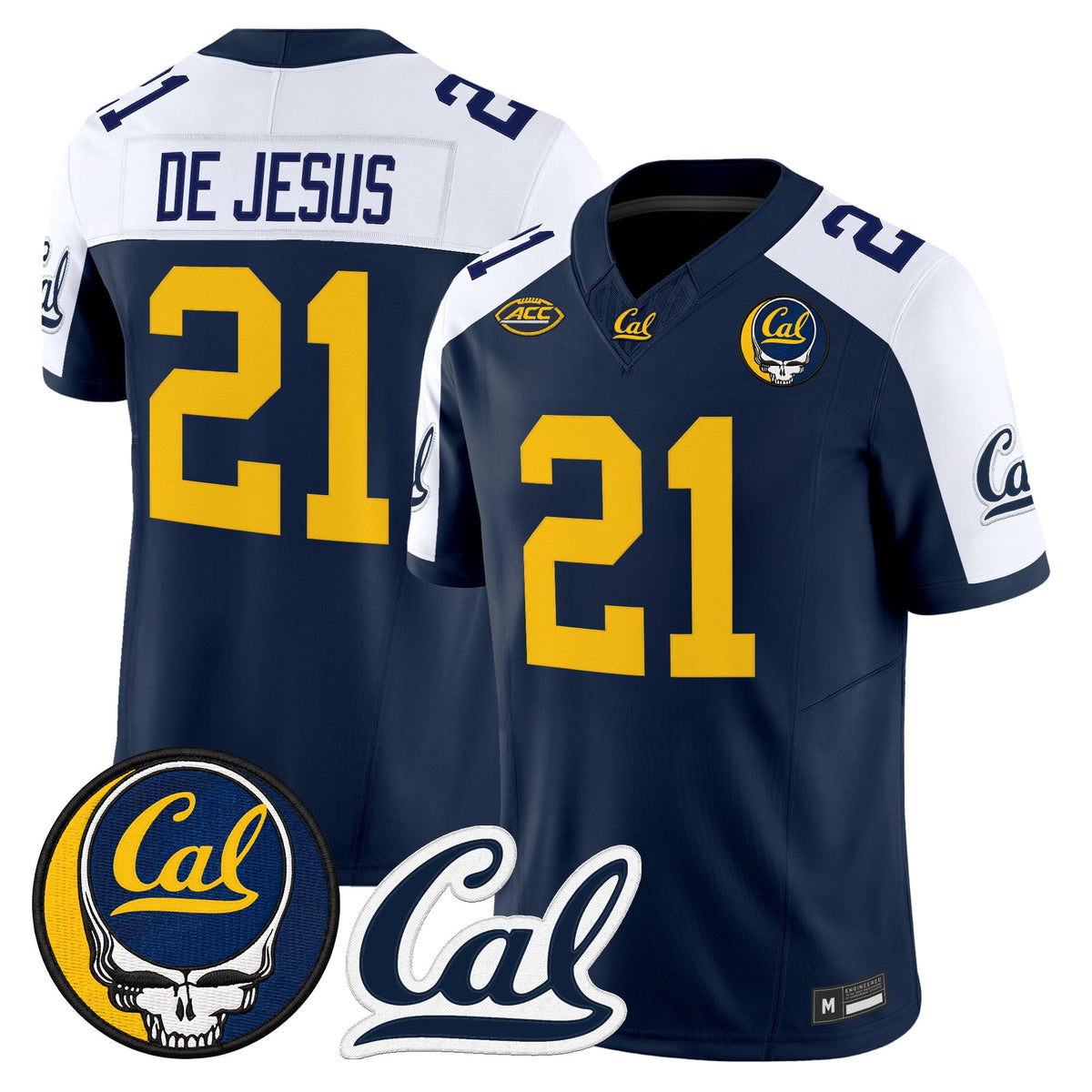 California Golden Bears x Grateful Dead Vapor Limited Jersey - Stitched