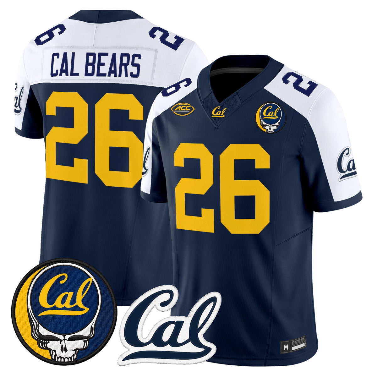 California Golden Bears x Grateful Dead Vapor Limited Jersey - Stitched
