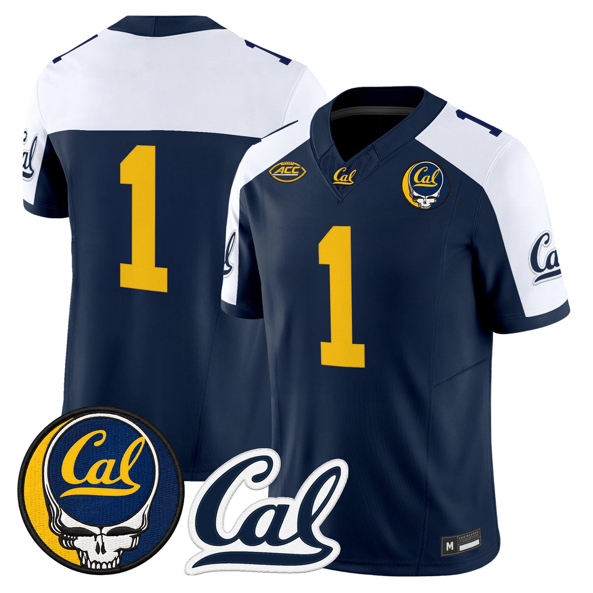 California Golden Bears x Grateful Dead Vapor Limited Jersey - Stitched