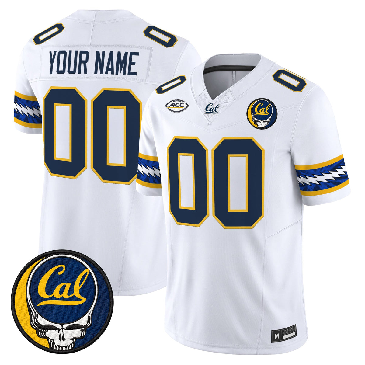 California Golden Bears x Grateful Dead Vapor Limited Custom Jersey - Stitched