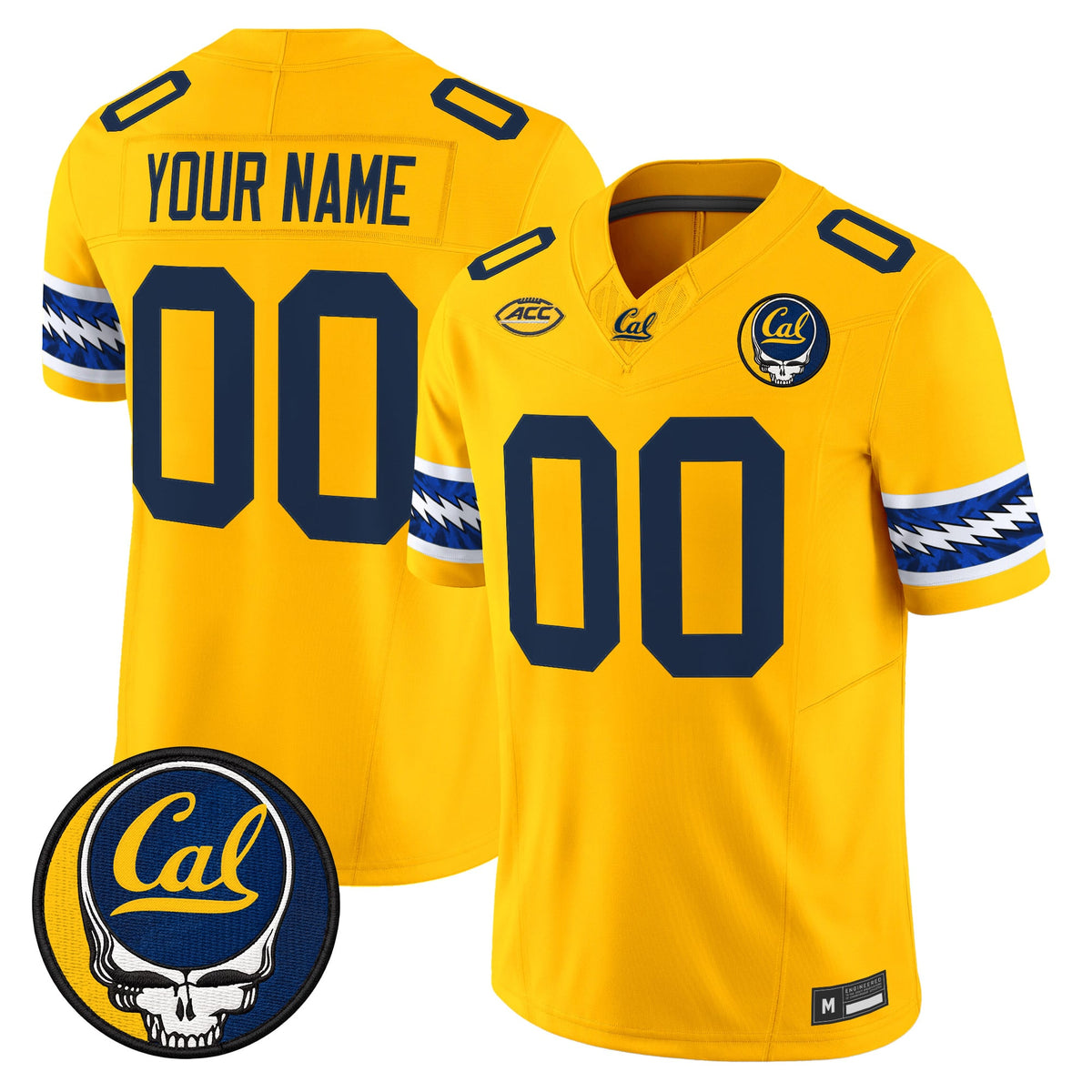California Golden Bears x Grateful Dead Vapor Limited Custom Jersey - Stitched