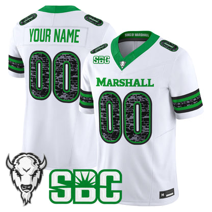 Marshall Thundering Herd Coal Country Tribute Vapor Limited Custom Jersey - Stitched