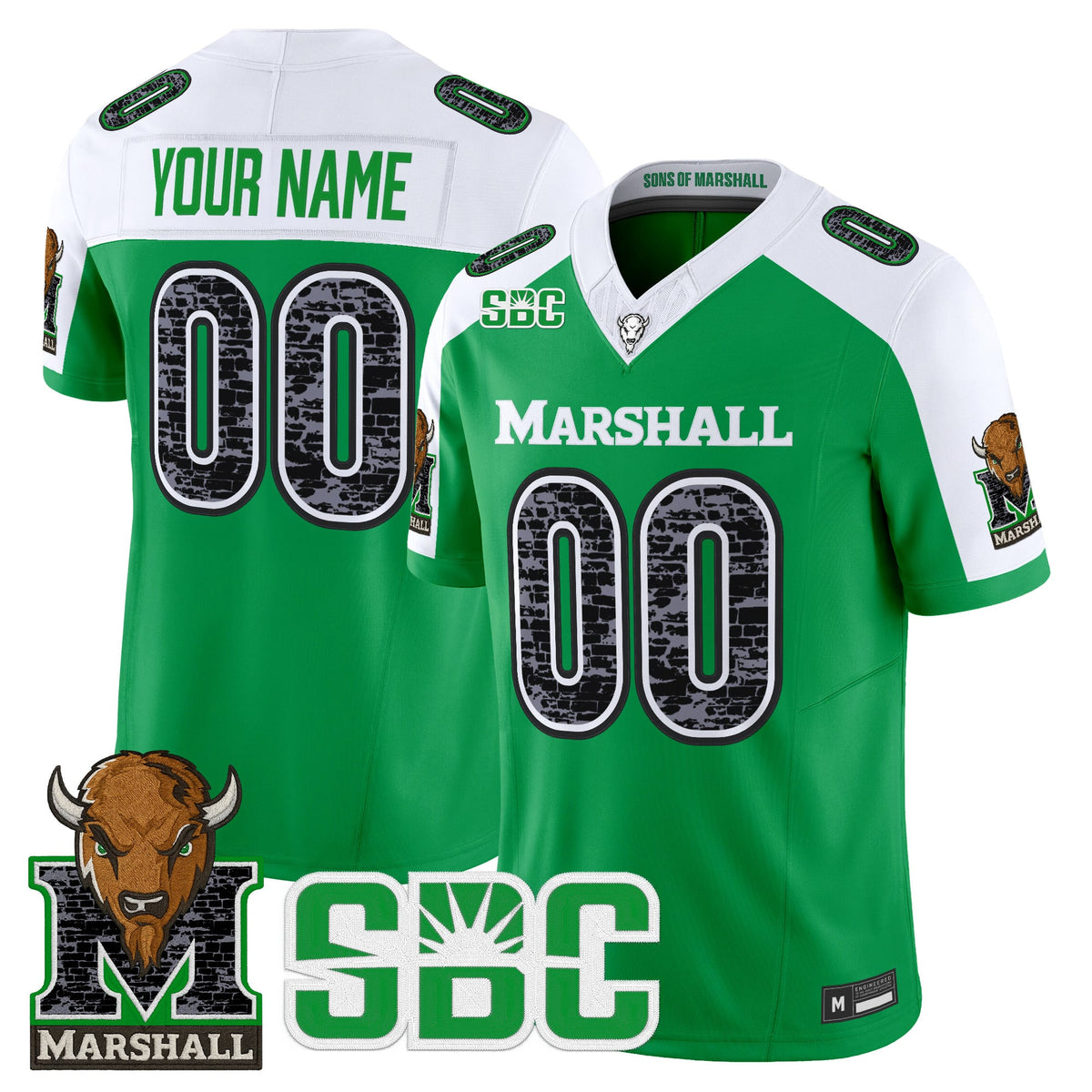 Marshall Thundering Herd Coal Country Tribute Vapor Limited Custom Jersey - Stitched